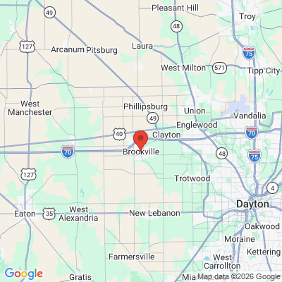 Map to  office in Brookville, OH