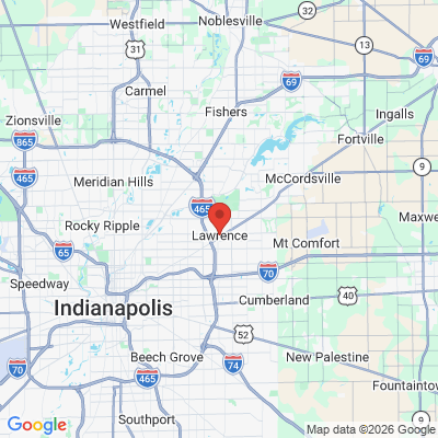 Map to  office in Lawrence, IN
