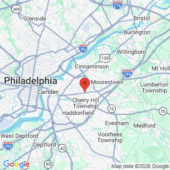 Map to Cherry Hill Dental Smiles office in Cherry Hill, NJ