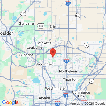 Map to Joseph D. Mazzola, DDS office in Broomfield, CO