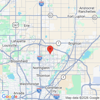 Map to Colorado Root Canal Specialist office in Thornton, CO