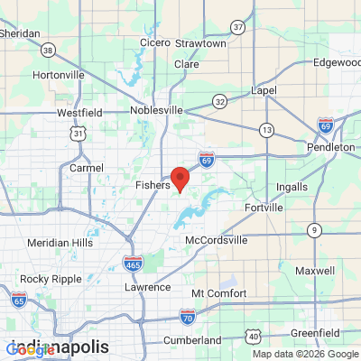 Map to  office in Fishers, IN