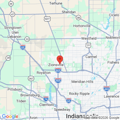 Map to  office in Zionsville, IN