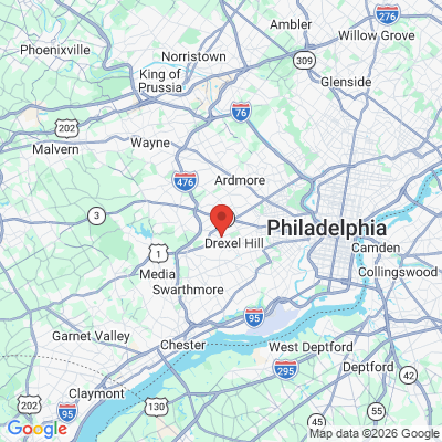 Map to  office in Drexel Hill, PA