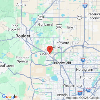 Map to Summit Dental and Orthodontics office in Louisville, CO