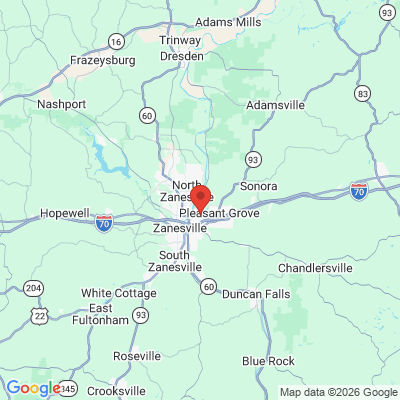 Map to  office in Zanesville, OH