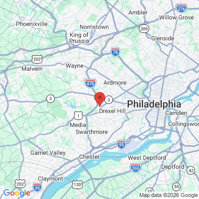 Map to  office in Drexel Hill, PA
