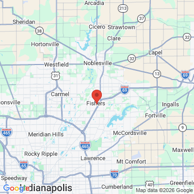 Map to  office in Fishers, IN