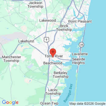 Map to Luna Dental office in Toms River, NJ