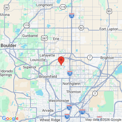 Map to Broomfield Smiles office in Broomfield, CO