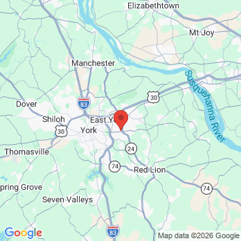 Map to Sipes Dental office in York, PA
