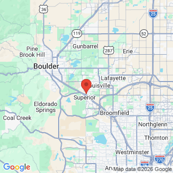 Map to Comfort Dental Louisville office in Louisville, CO