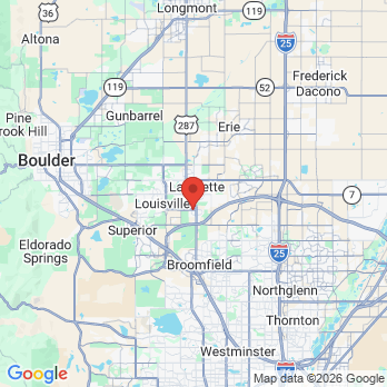 Map to Colorado Healthy Smiles office in Lafayette, CO