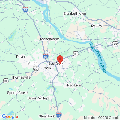 Map to  office in York, PA