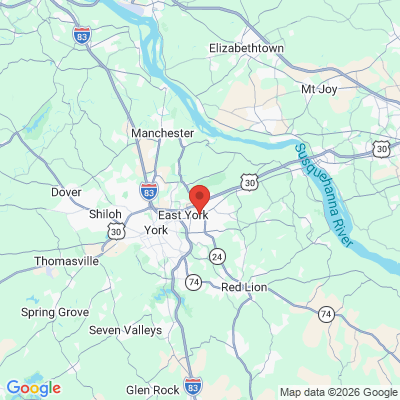Map to  office in York, PA