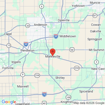 Map to  office in Markleville, IN