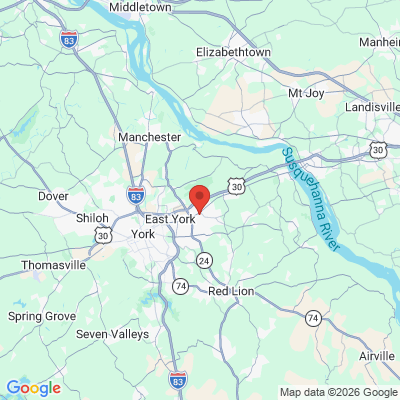Map to  office in York, PA
