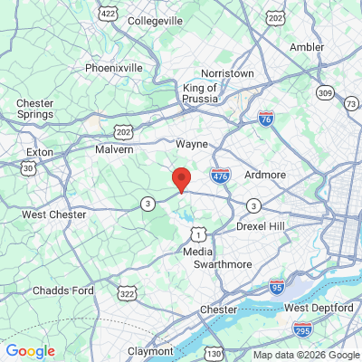 Map to  office in Newtown Square, PA