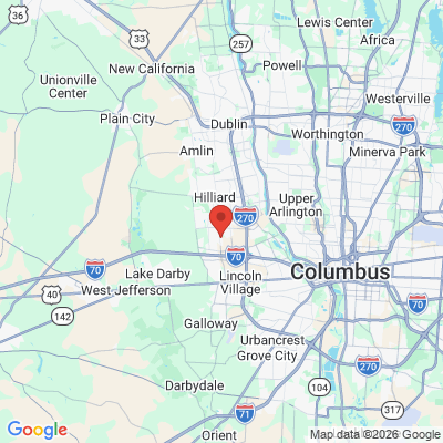 Map to  office in Hilliard, OH
