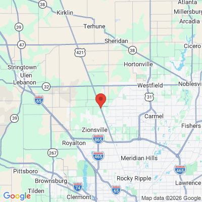 Map to  office in Zionsville, IN