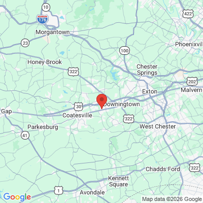Map to  office in Thorndale, PA