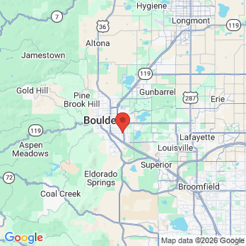 Map to Boulder Dental Designs office in Boulder, CO