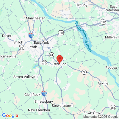 Map to  office in Red Lion, PA