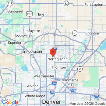 Map to New Day Dentistry office in Northglenn, CO