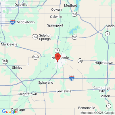 Map to  office in New Castle, IN