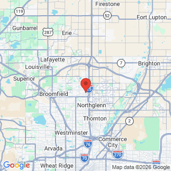 Map to Monarch Family Dental of Westminster office in Westminster, CO