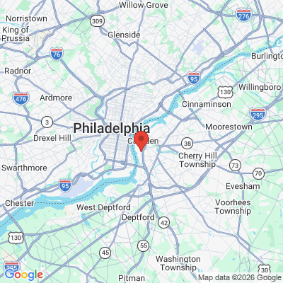 Map to  office in New Virtua Camden Dental Center