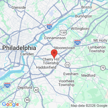 Map to TLC Dental Center office in Cherry Hill, NJ