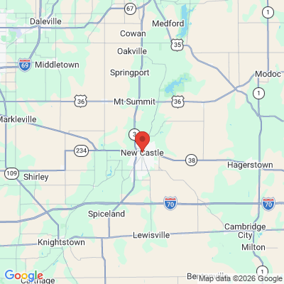Map to  office in New Castle, IN