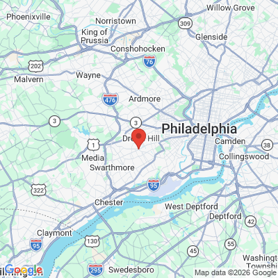 Map to  office in Clifton Heights, PA