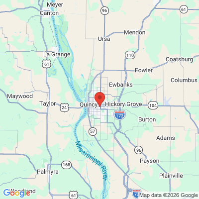 Map to  office in Quincy, IL
