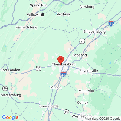 Map to  office in Chambersburg, PA