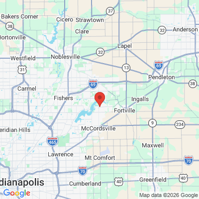 Map to  office in Fishers, IN