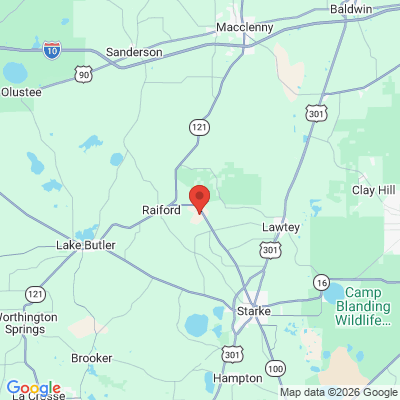 Map to  office in Raiford, FL