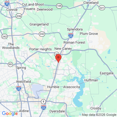 Map to Gilbert Price DDS office in Porter, TX