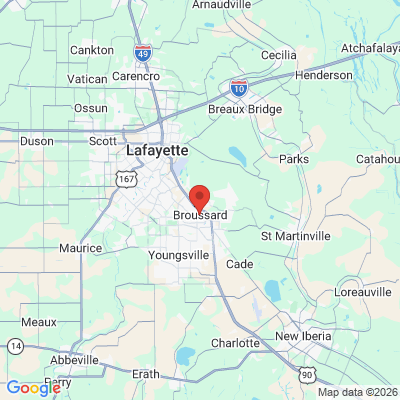 Map to  office in Broussard, LA