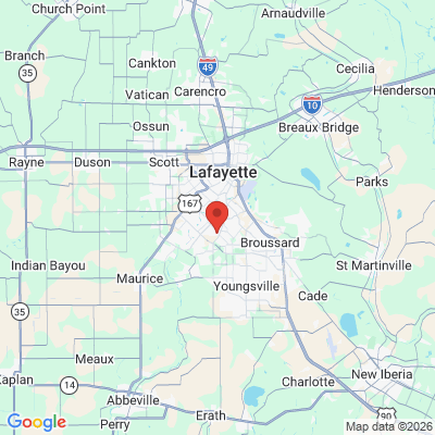 Map to  office in Lafayette, LA