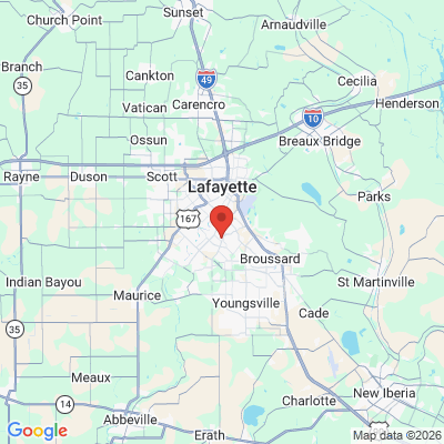 Map to  office in Lafayette, LA