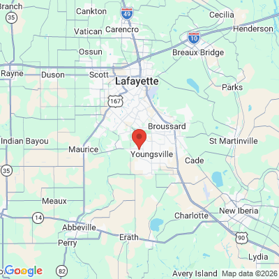 Map to  office in Youngsville, LA