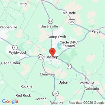 Map to Spring St. Dental office in Bastrop, TX