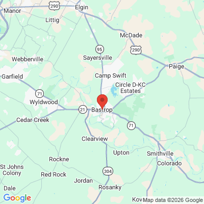 Map to  office in Bastrop, TX