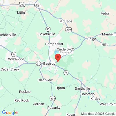 Map to  office in Bastrop, TX