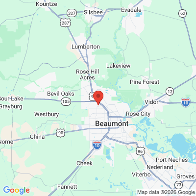Map to  office in Beaumont, TX