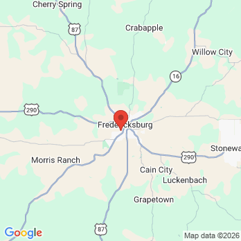 Map to Fredericksburg Dentistry office in Fredericksburg, TX