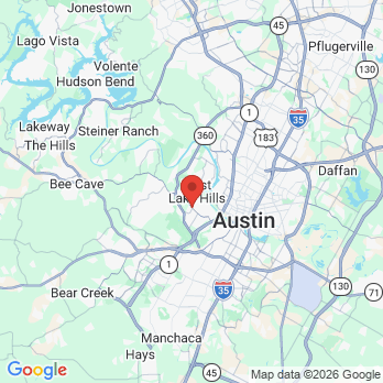 Map to Jensen Pediatric Dentistry office in West Lake Hills, TX