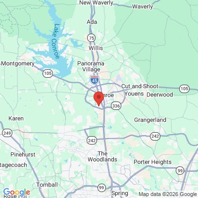 Map to  office in Conroe, TX